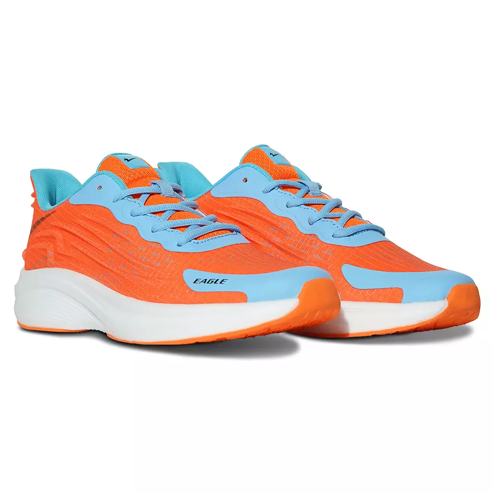Eagle Sepatu Lari Shadowrun - ORANYE/BIRU MUDA