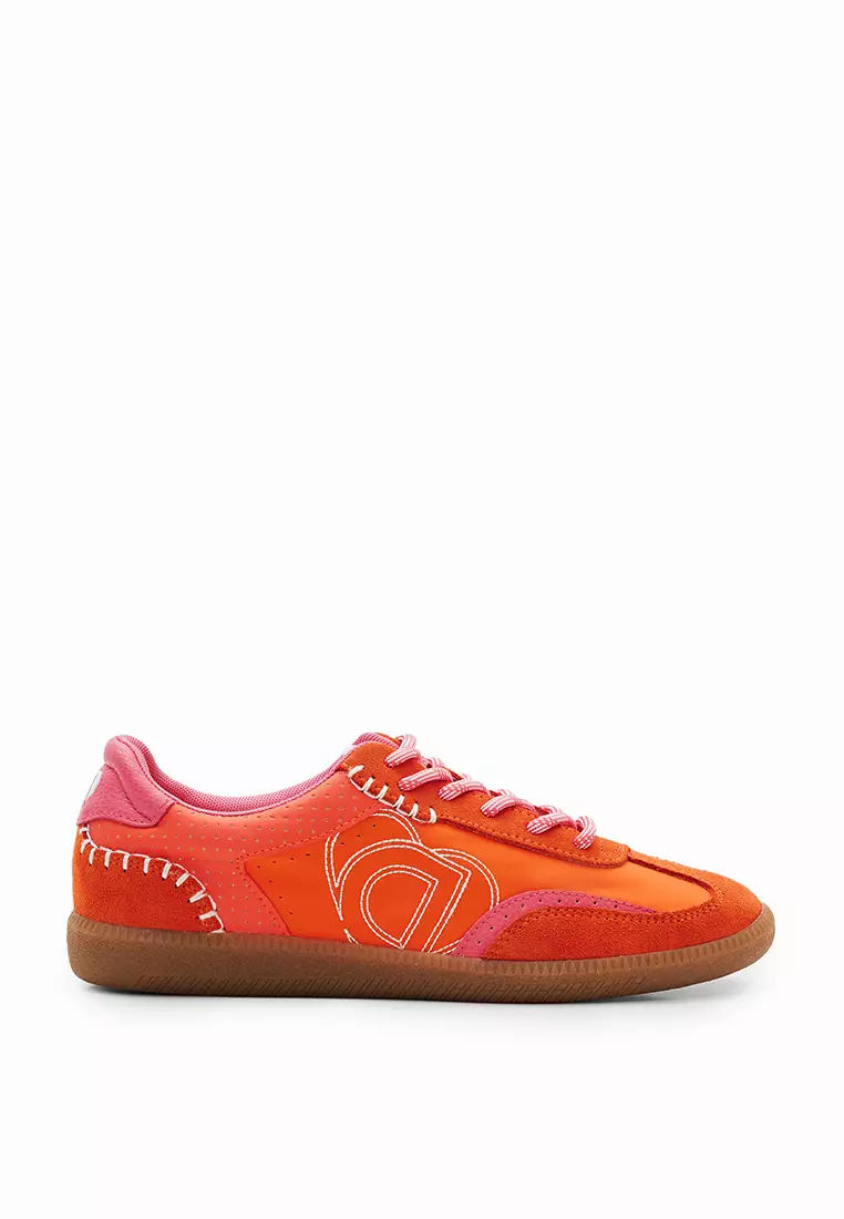 Discount on Desigual  shoes - SKU: Desigual Woman Shoes Retro Split Leather Sneakers .