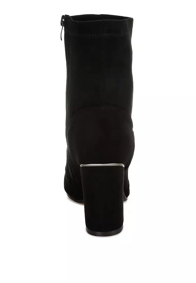 Sepatu Bot Kaus Kaki Mikrofiber Warna Hitam