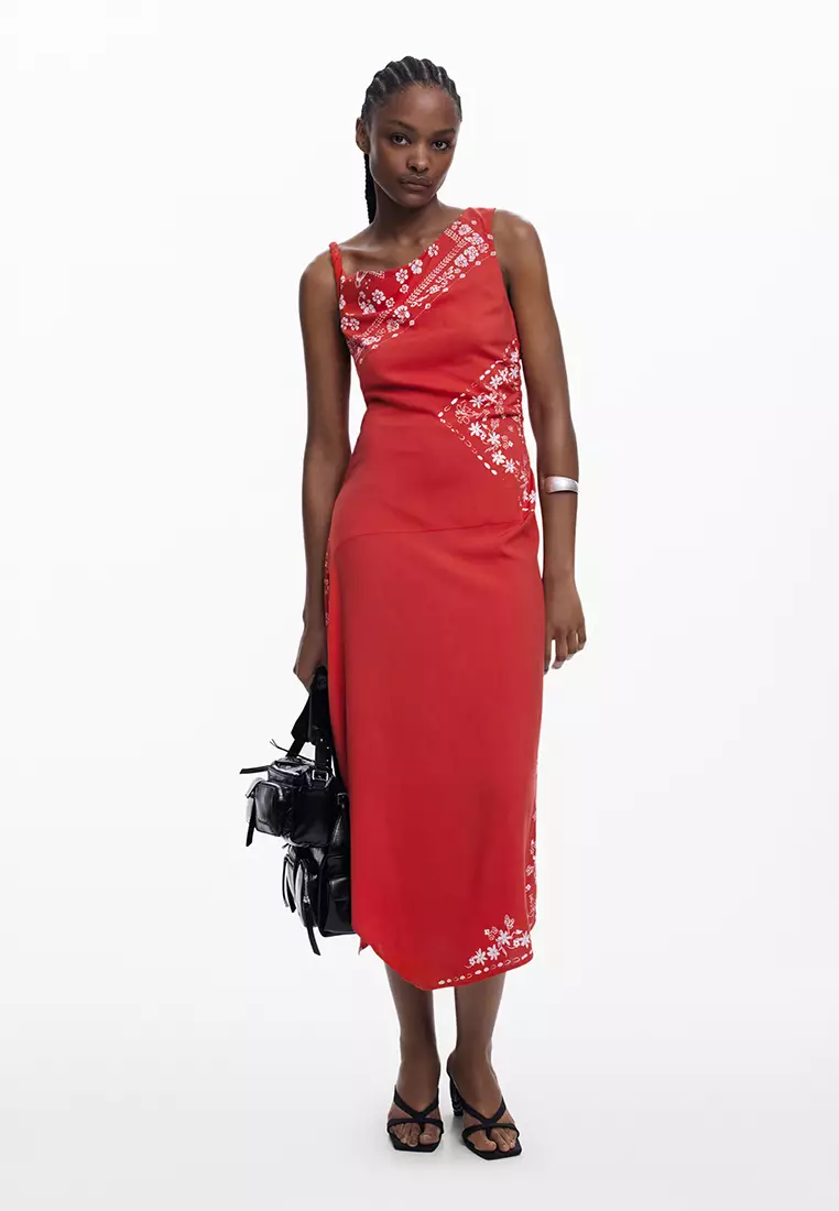 Buy Desigual Asymmetric bandana floral dress 2025 Online ZALORA