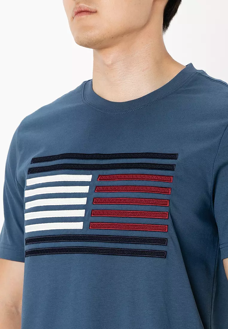 Grosgrain Tape Flag Logo T-Shirt - Tommy Hilfiger