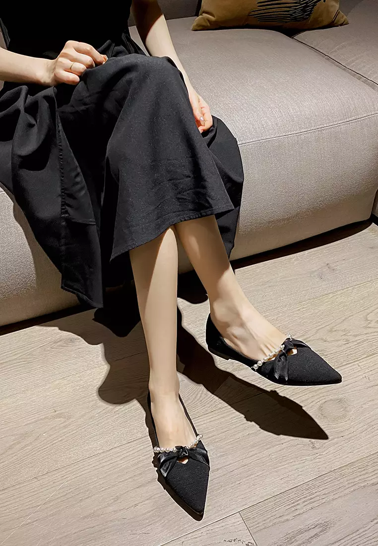 Elegant Pointed Satin Flat Shoes WW07-1