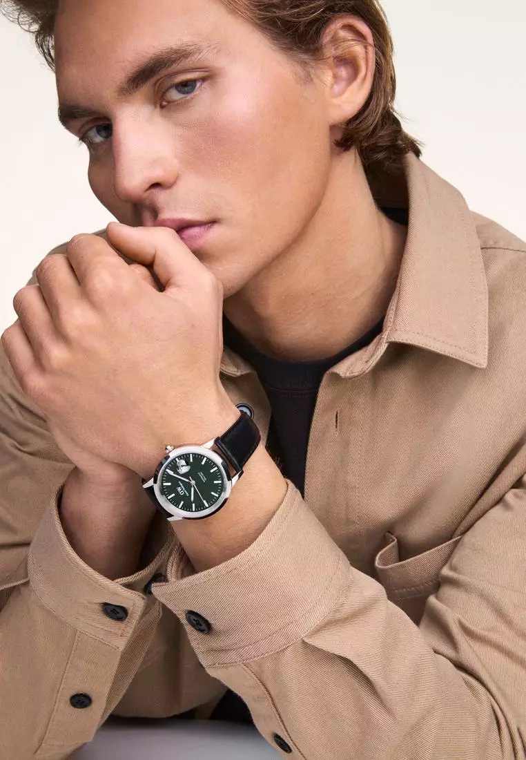 Iconic Automatic 40mm Sheffield Silver Emerald  - Enamel Dial - Men Watch Automatic movement watch DW Official Authentic Original