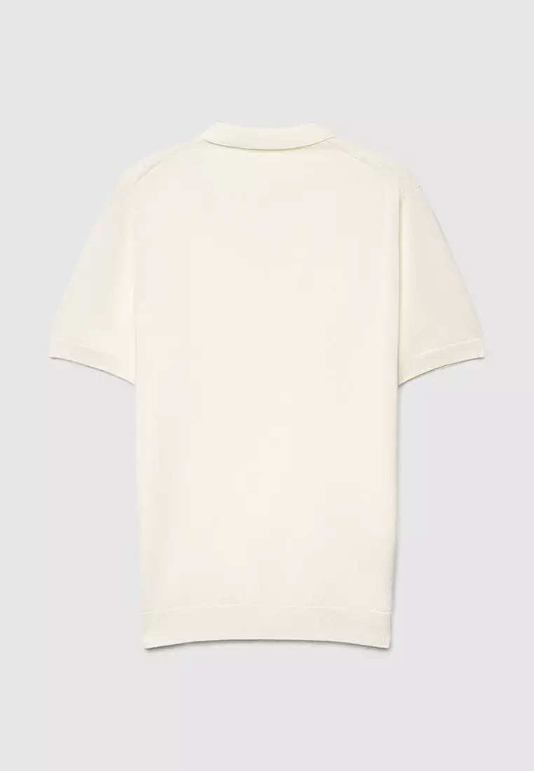 Men's Knitted Short Sleeved Polo Shirt