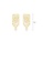 Glamorousky white 925 Sterling Silver Plated Gold Fashion Temperament Hollow Tiger Pattern Geometric Square Mother-of-pearl Earrings with Cubic Zirconia 85BF8ACF40474CGS_2