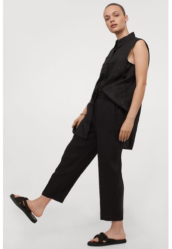 H&M black Ankle-length trousers B4933AA75EDBFAGS_1