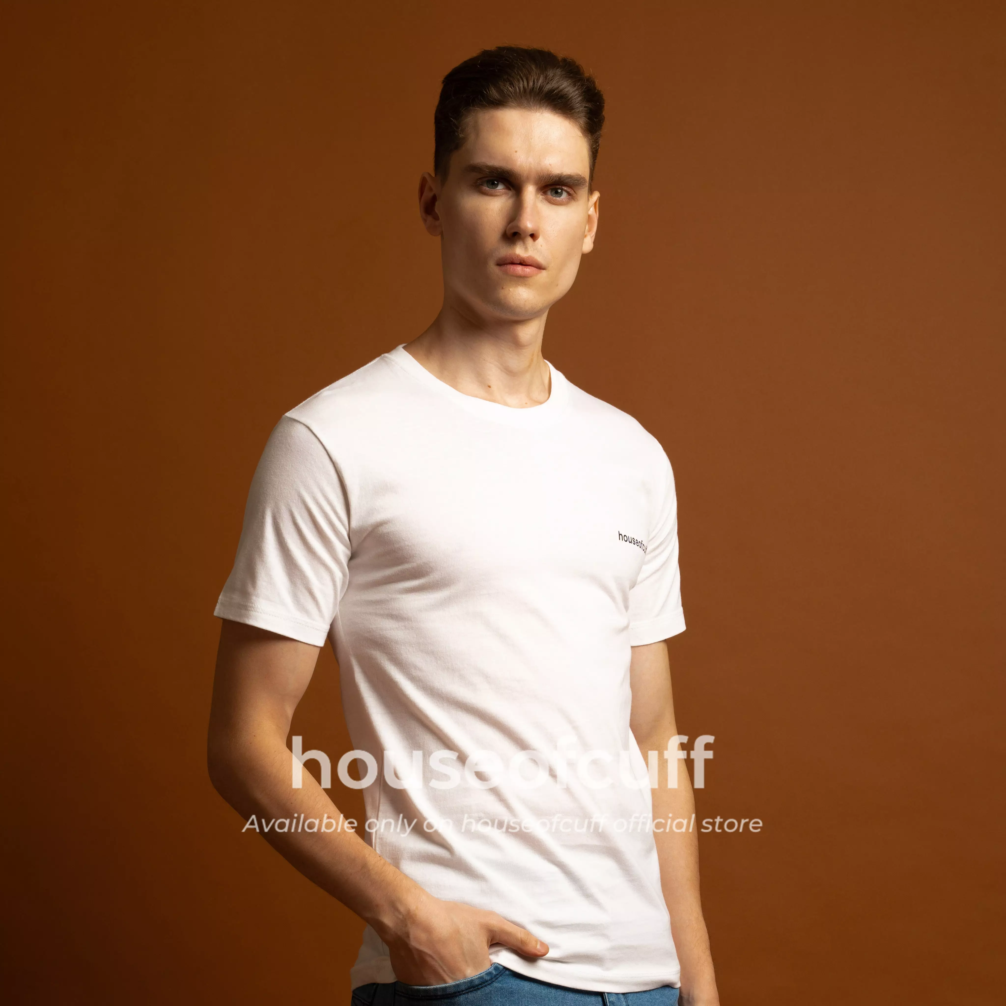 Houseofcuff Kaos Lengan Pendek Katun Kombed 30s Garuda Alpa Putih