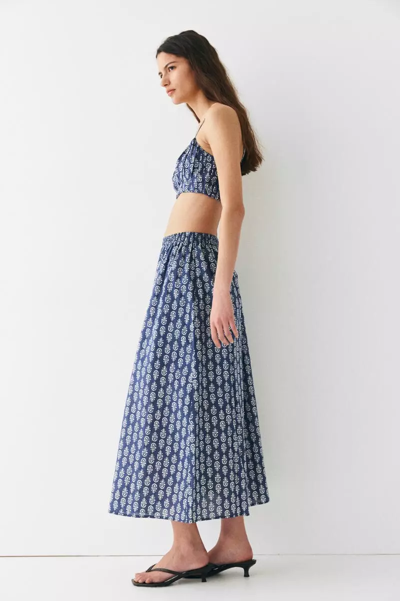 Flared maxi skirt