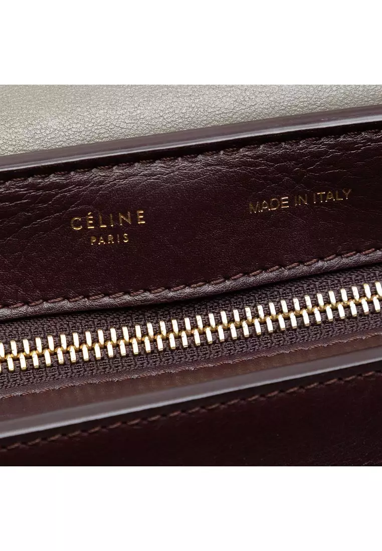 Pre-Loved Celine Medium Tricolor Leather Trapeze Satchel