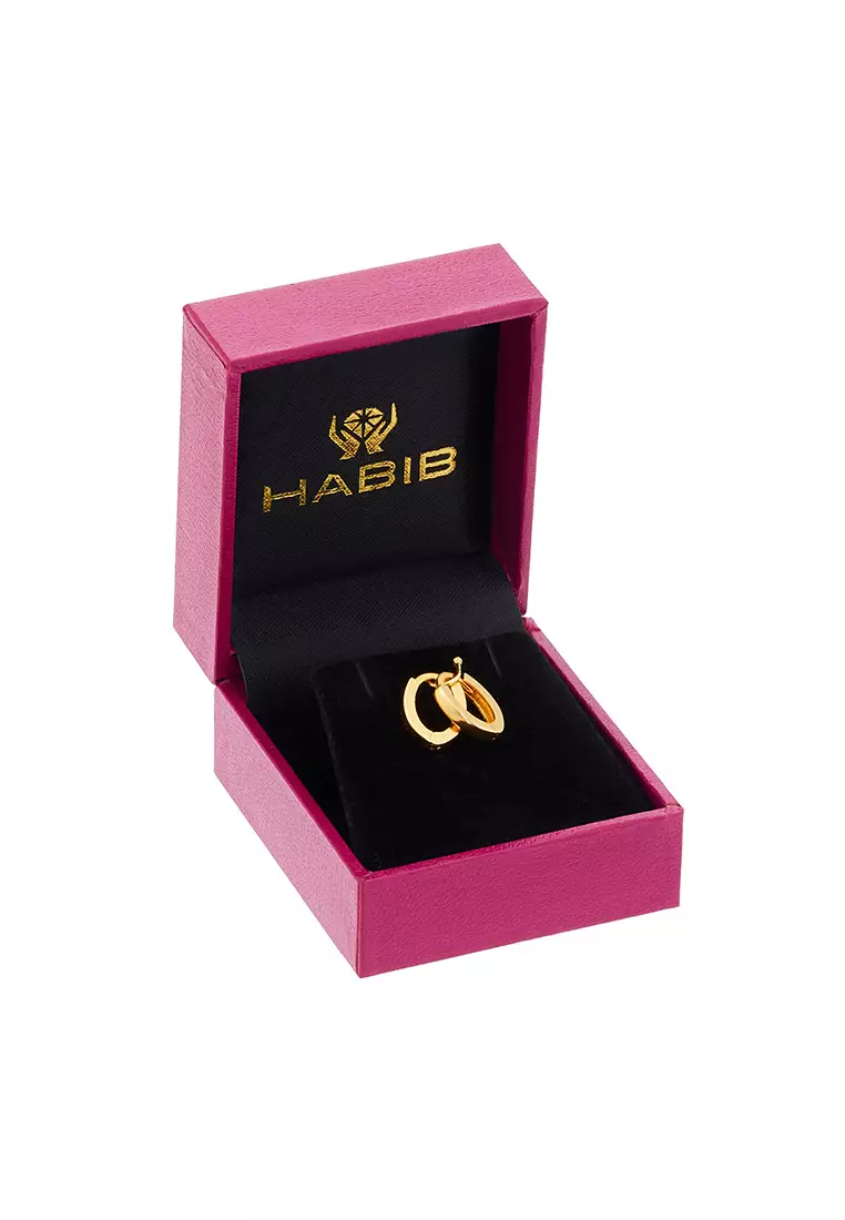 HABIB Oro Italia 916 Yellow Gold Earrings GE76031024 (22K Gold)