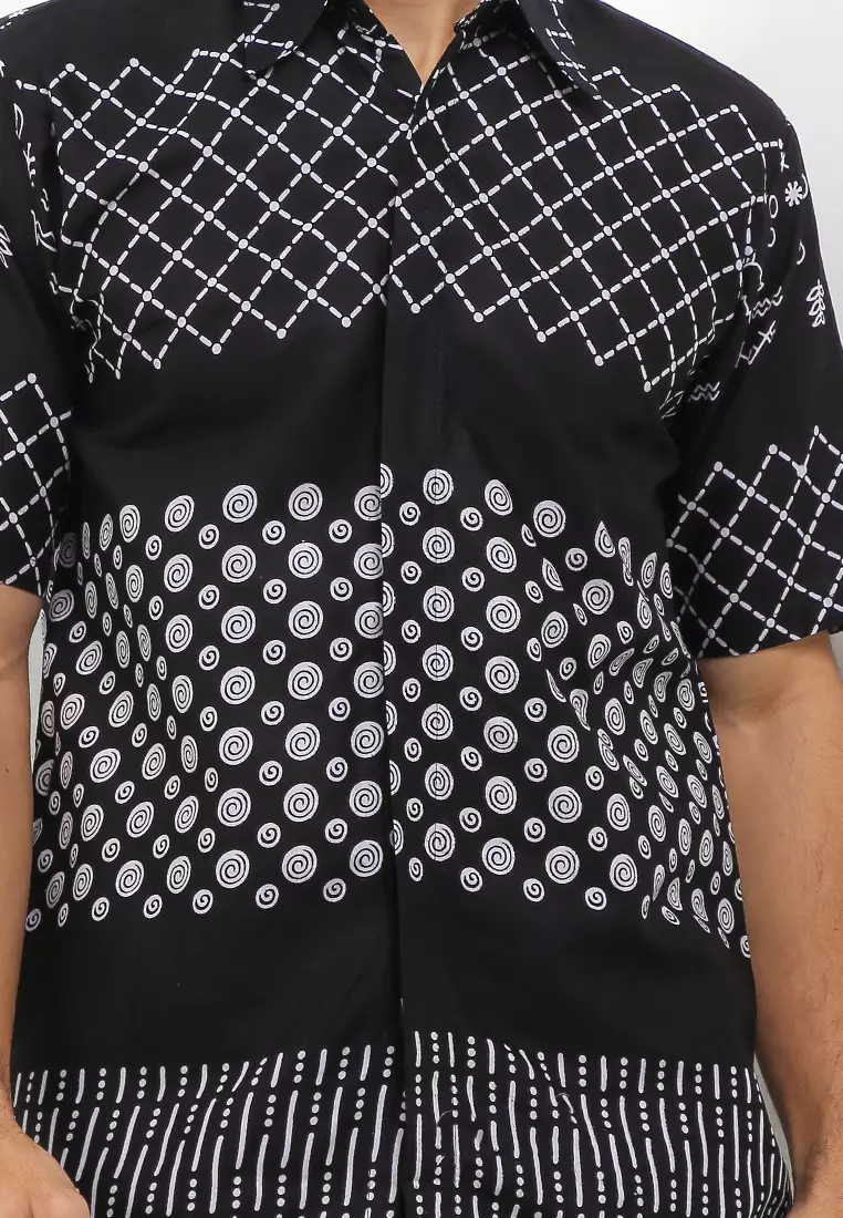 Nismara Kemeja Batik Exclusive Premium Pria Casual Modern Lengan Pendek