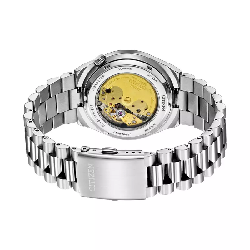 Jam Tangan Pria Citizen Mechanical NJ0151-53E Automatic Men Tsuyosa Black Dial Stainless Steel Strap