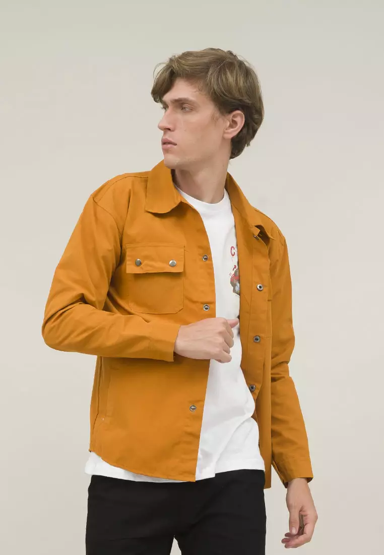 jaket pria parka mustard trucker dragon jacket unisex houseofcuff