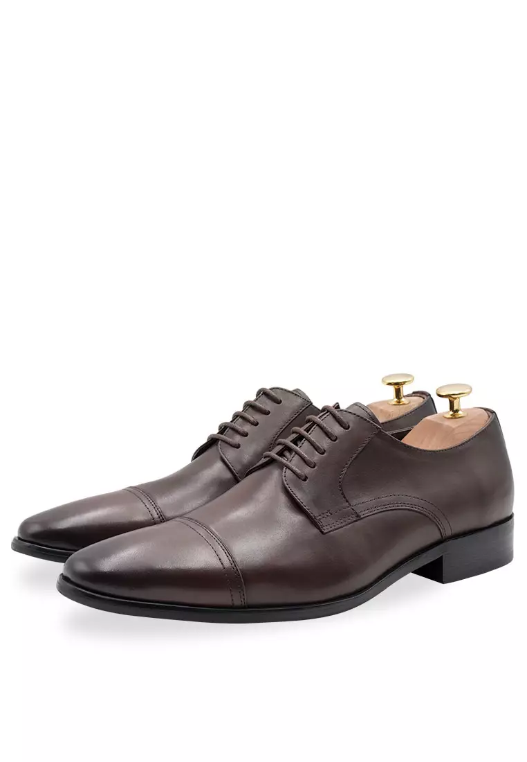 Caleta Blake Stitch Walnut Derby