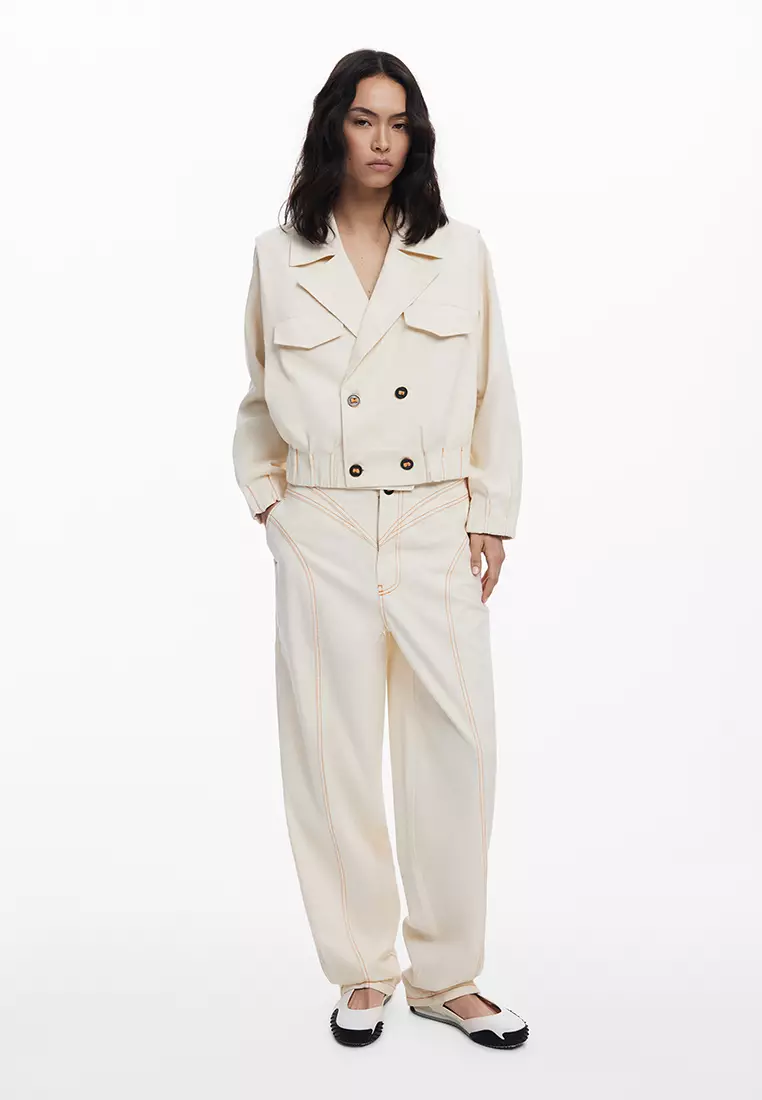 Balloon pants with front pockets