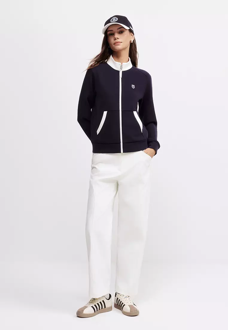 WOMEN'S K-SWISS LOGO COLOR BLOCK KNITTED JACKET