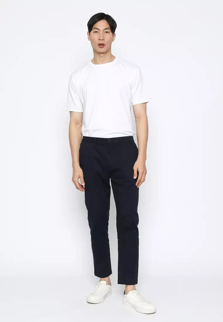 Jual Kent & Crew NAVY MEN'S REGULAR FIT TWILL PANTS Original 2025 ...