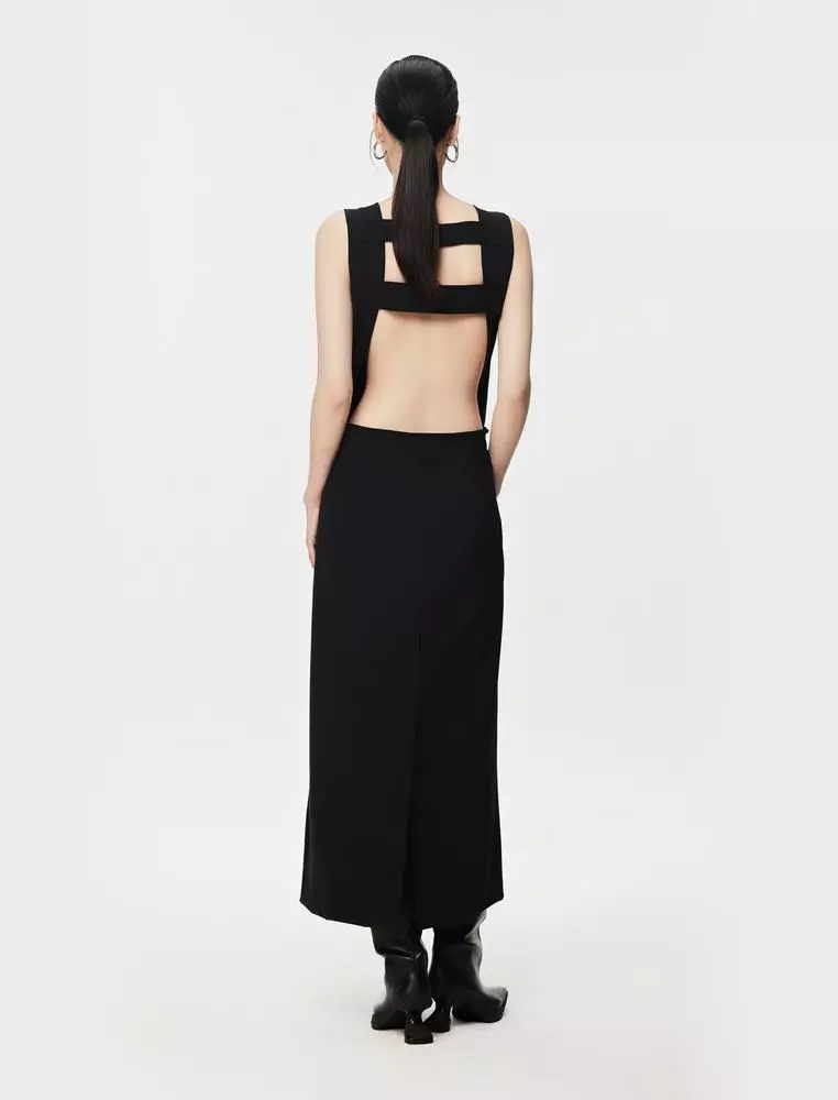 Backless Long Sleeveless Dress
