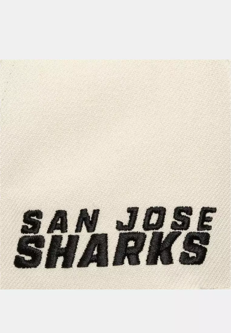 NHL San Jose Sharks Evergreen Cream Black Snapback Cap