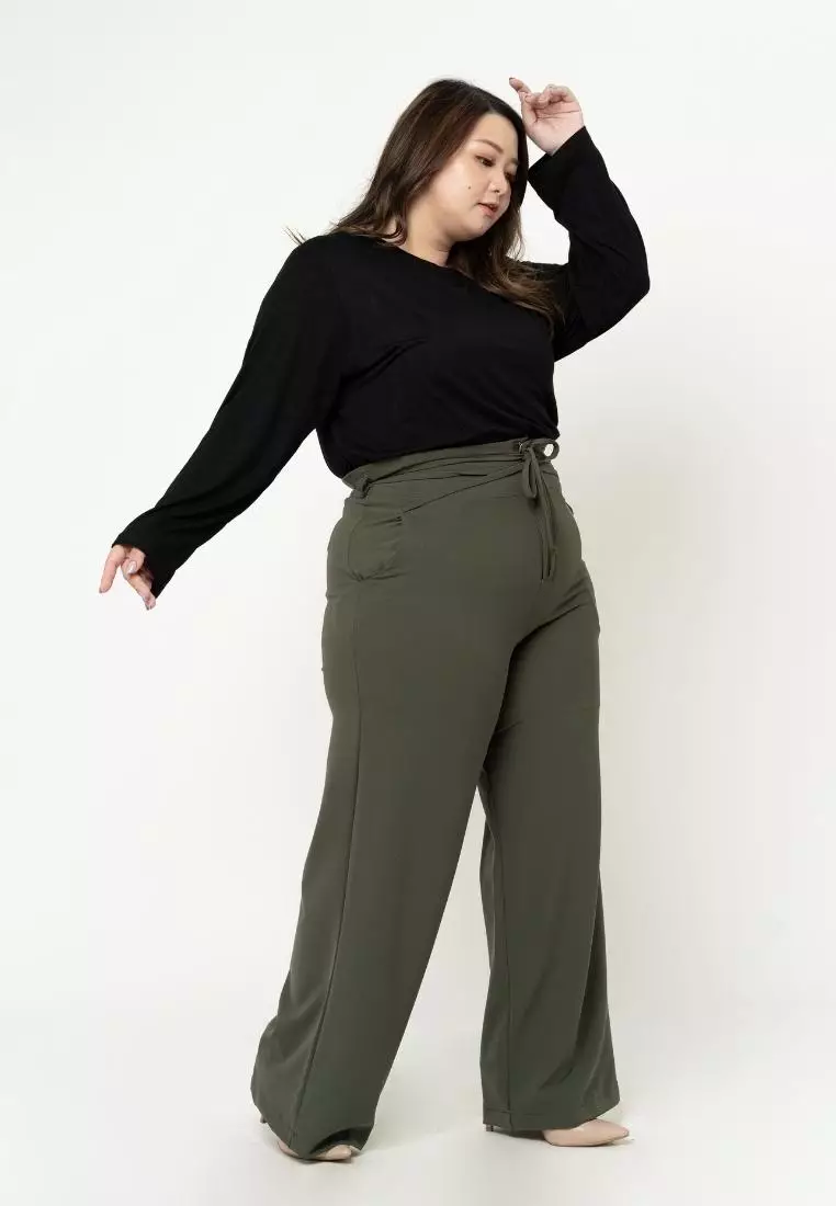 Plus Size Reguler Pants Hailey Army