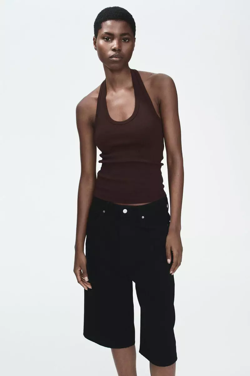 Cotton halterneck top