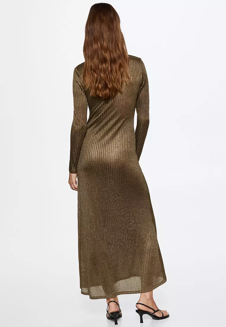 Buy Mango Ribbed Long Dress 2024 Online ZALORA Philippines