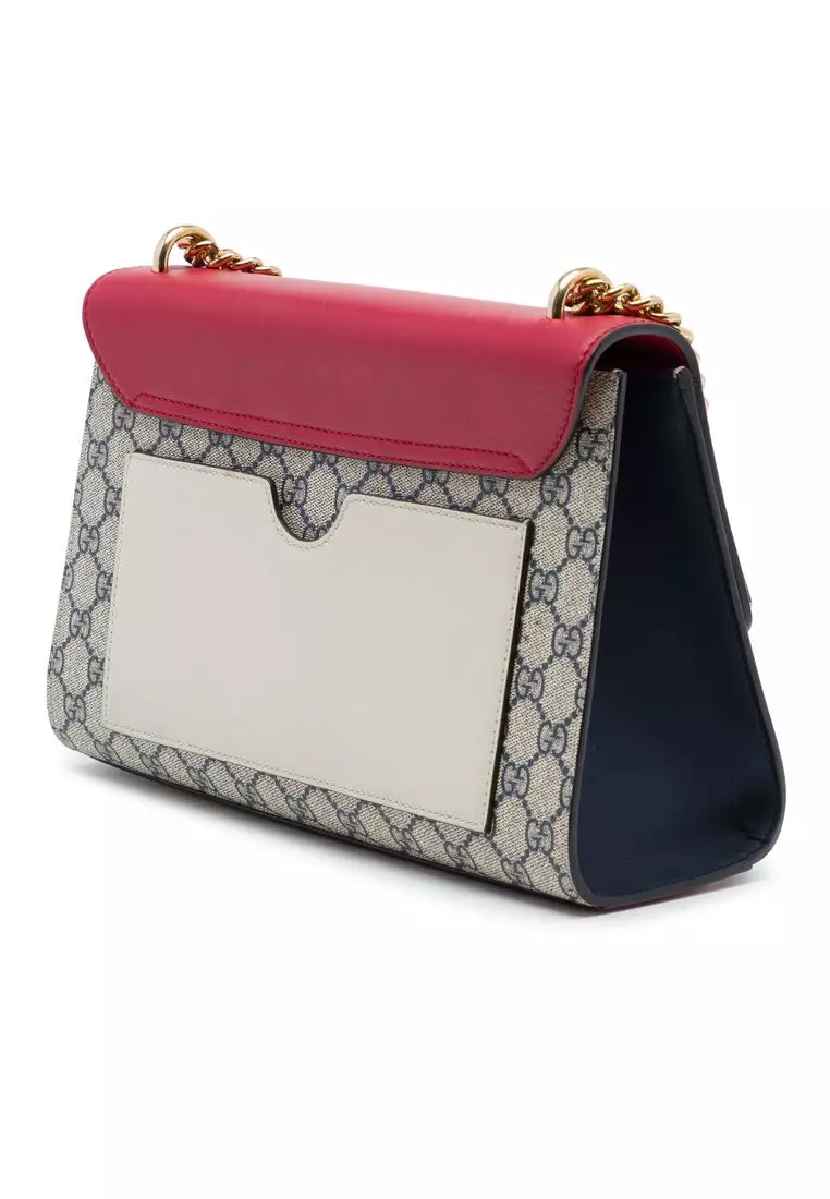Pre-Loved Gucci Medium Gg Supreme Padlock Shoulder Bag