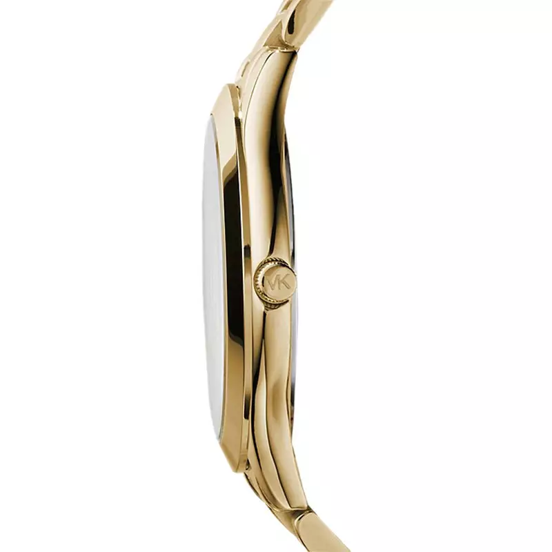 Michael Kors Slim Runway Gold Dial Gold Stainless Steel Strap Watch for Women - MK3179 main image 1