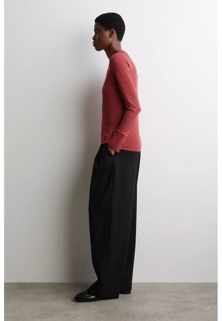 COTTON-JERSEY LONG-SLEEVED TOP