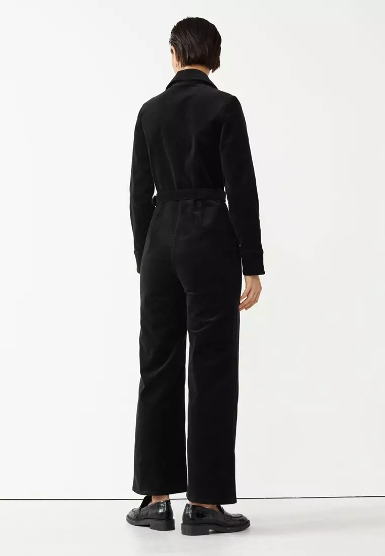 Fitted '70s Corduroy Jumpsuit