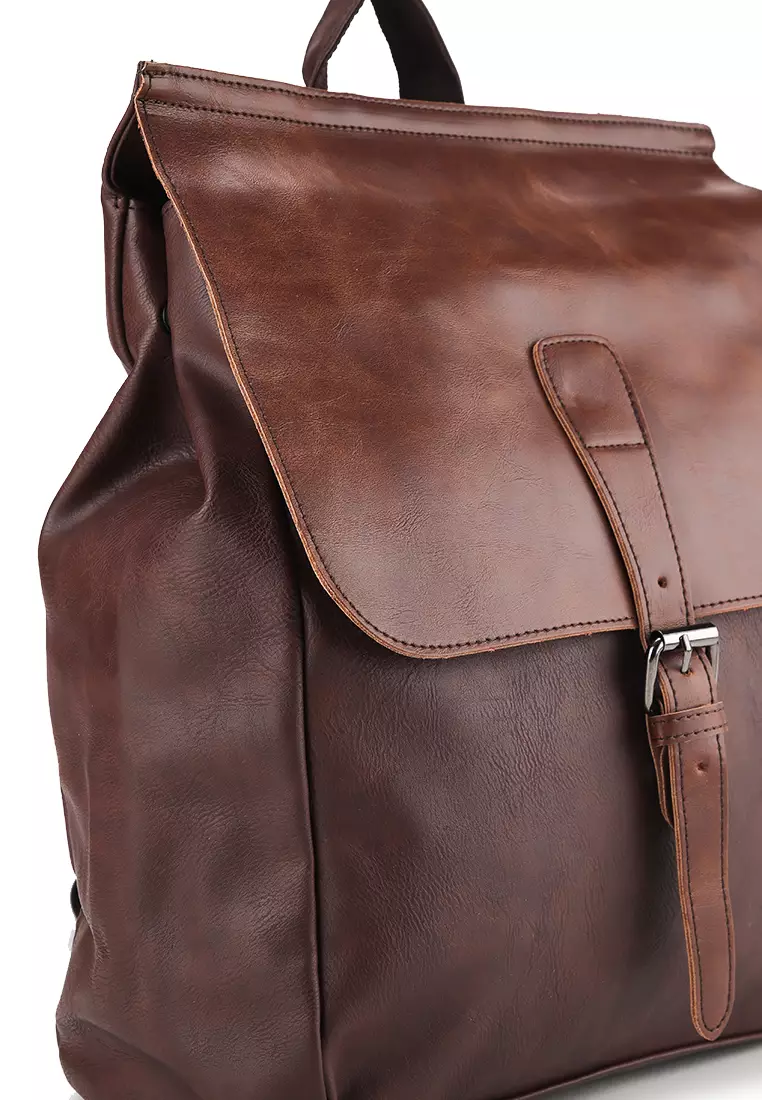 Distressed Leather Hunter Backpack
