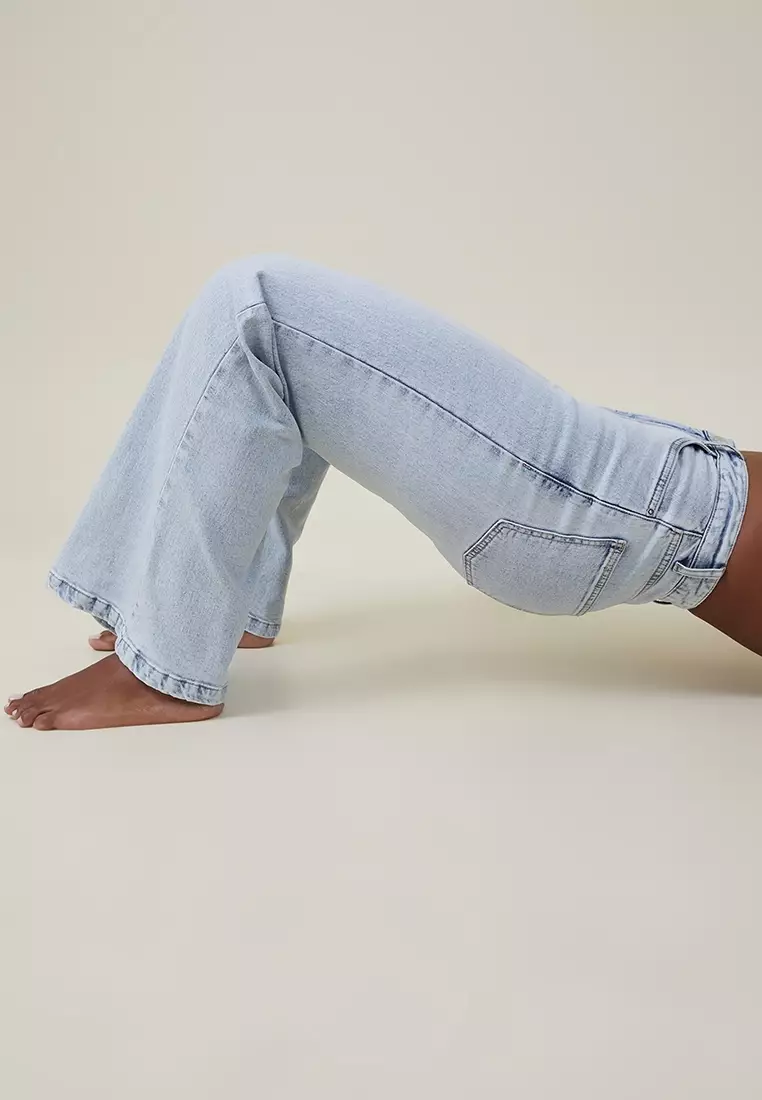 Buy Cotton On Curvy Stretch Wide Leg Jeans 2024 Online | ZALORA Singapore