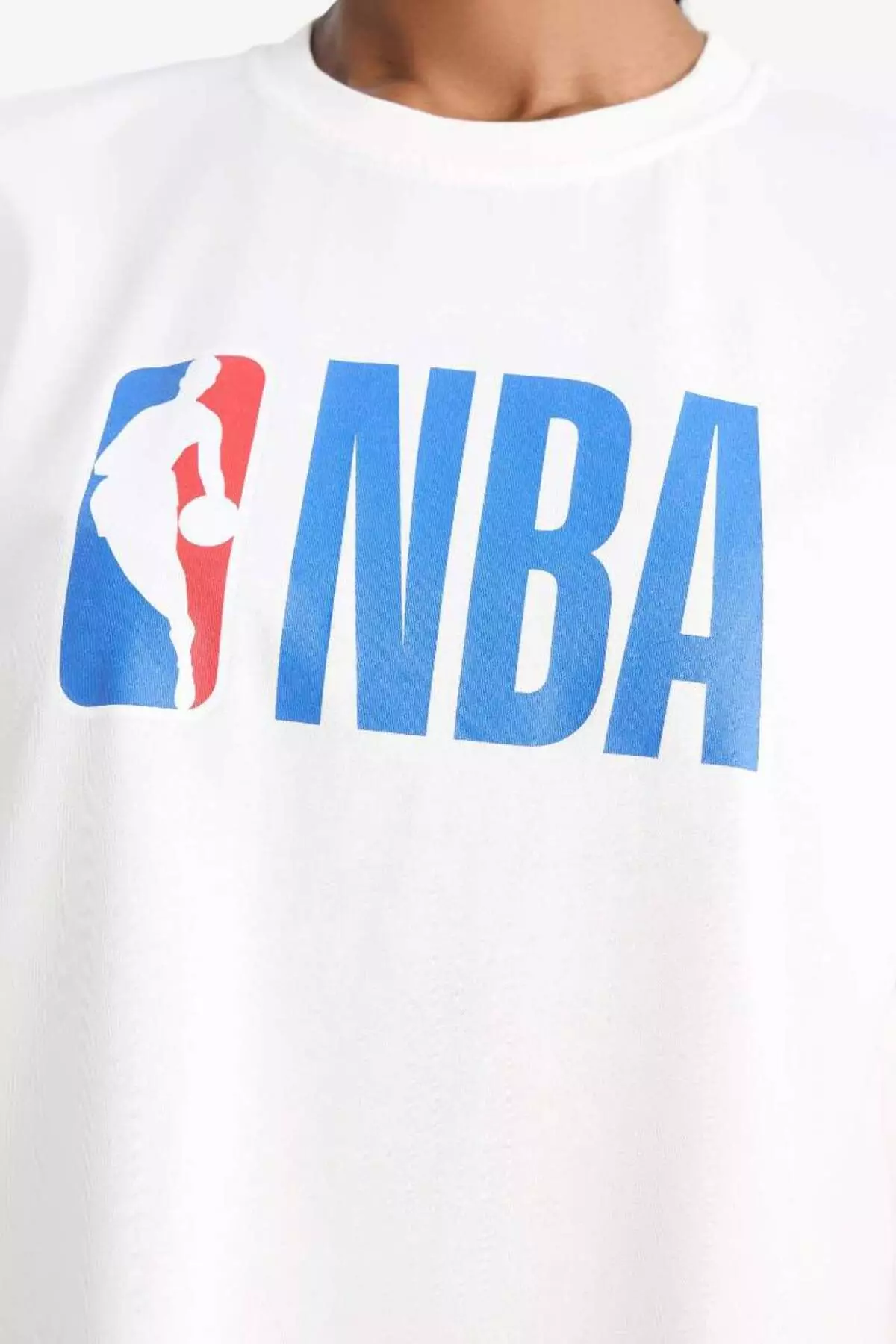 Defactofit Nba Wordmark Oversize Wide Fit Crew Neck Printed Short Sleeve T-Shirt T5506Az25Sm