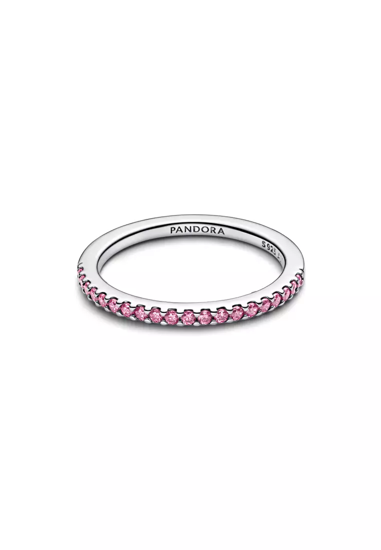 Pandora Sparkling Pink Band Ring