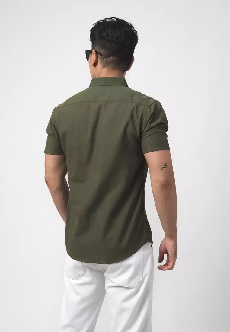 Hunter Green Oxford SS Shirt