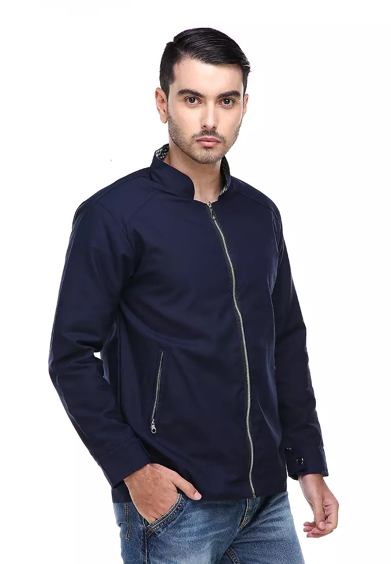 Clover Jas Jaket Casual Pria Slimfit Material American Drill ORIGINAL - Navy