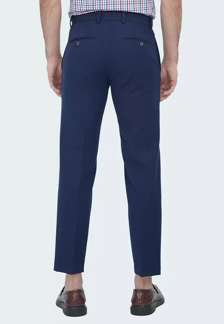 Johnwin - Celana Formal Ankle Pants - Slim Fit - Polyester - Alpha Pants Navy - F.1031.012.127.C