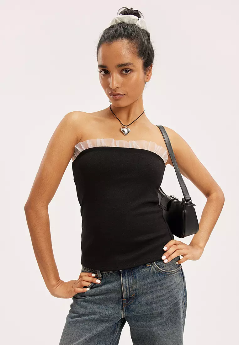 Buy Nelly Soft Strap Bodysuit - Black