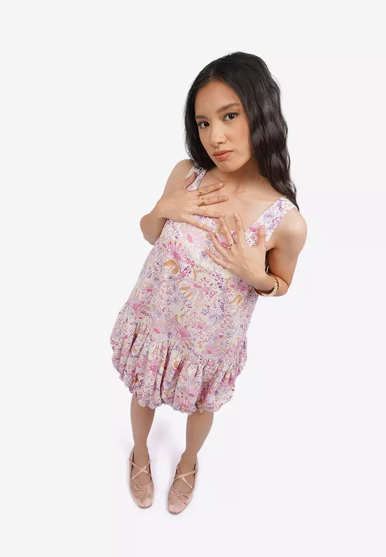 Sleeveless Printed Mini Dress