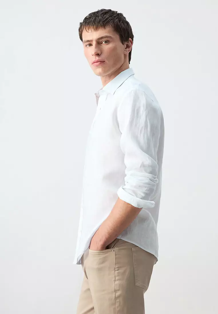 Regular-Fit 100% Linen Shirt