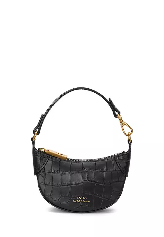 Polo ID Croc-Embossed Leather Card Case