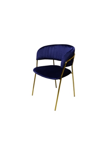 Chic Establishment blue and bronze Dunkirk Chair 0BD04HL9C929FCGS_1
