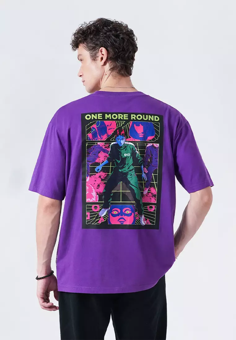 CELCIUS Squid Game Kaos Lengan Pendek Oversize LIN001326C Purple