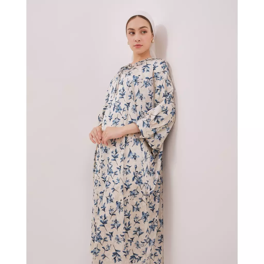 Urban Exchange Kaftan Maxie Beige - Gamis Cream Muslimah Lebaran Rayon