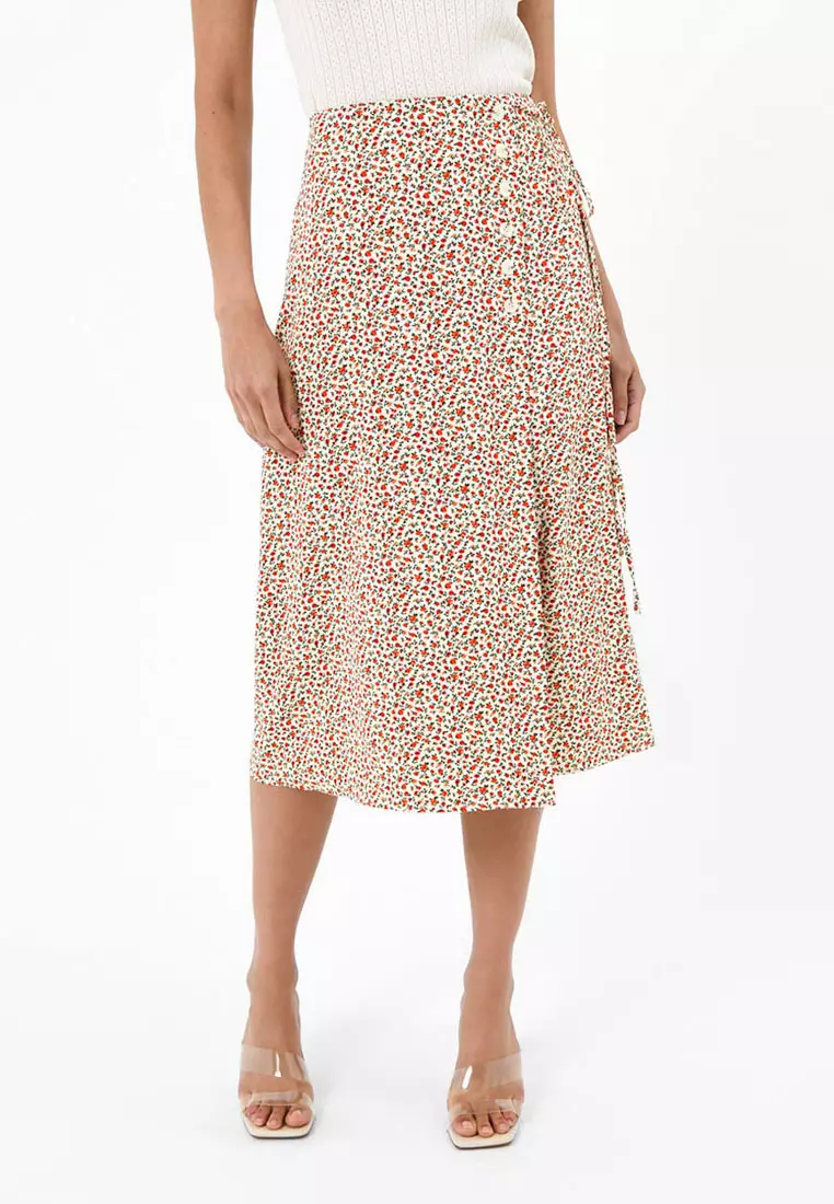 Marigold Buttoned Midi Skirt