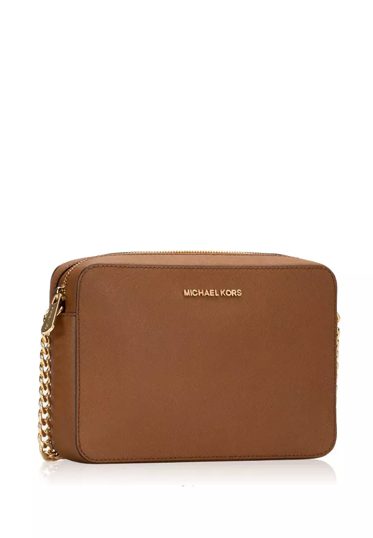 Michael michael kors jet set east west new arrivals crossgrain leather crossbody