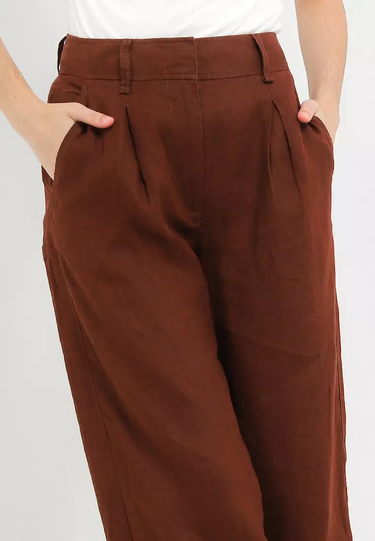 Pure Linen Wide Leg Trousers