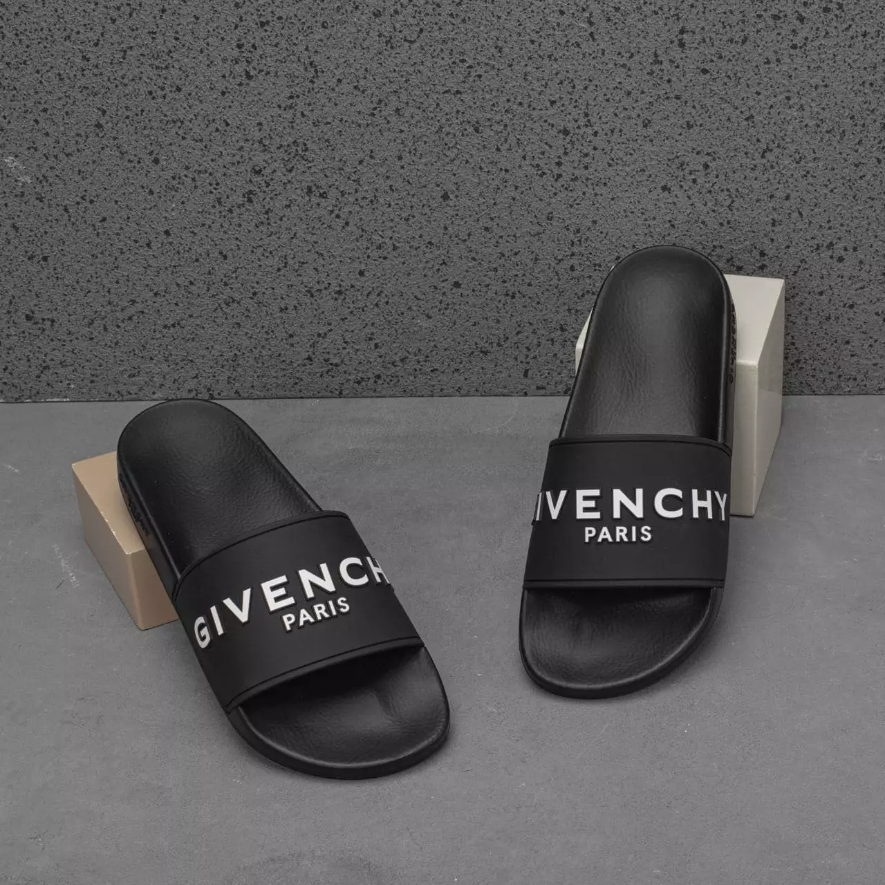 Givenchy Pool Slide With Logo Black Wom