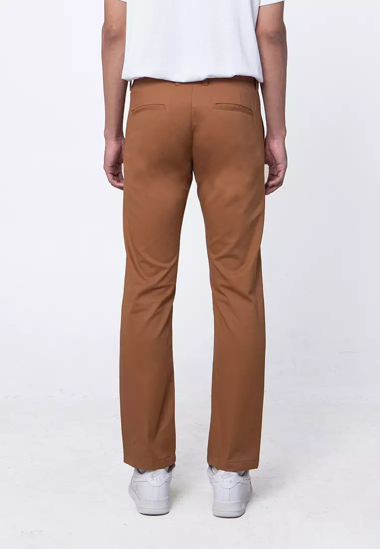 FREDDY CHINOS - DARK BROWN Celana Panjang - Bottoms Man Reguler Fit