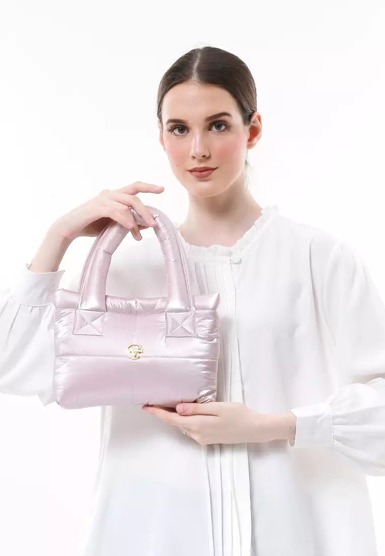 Angelina Pillow Puffy Bag Smooth Texture And High Quality - Rose Gold